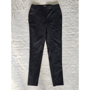 Calvin Klein Houndstooth Slim Fit Trousers Pants Black Grey Size 2